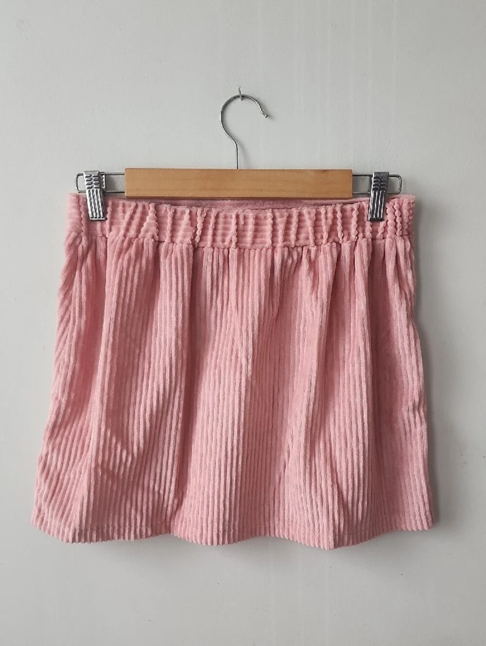 Girls' Pink Corduroy Button-Front A-Line Skirt
